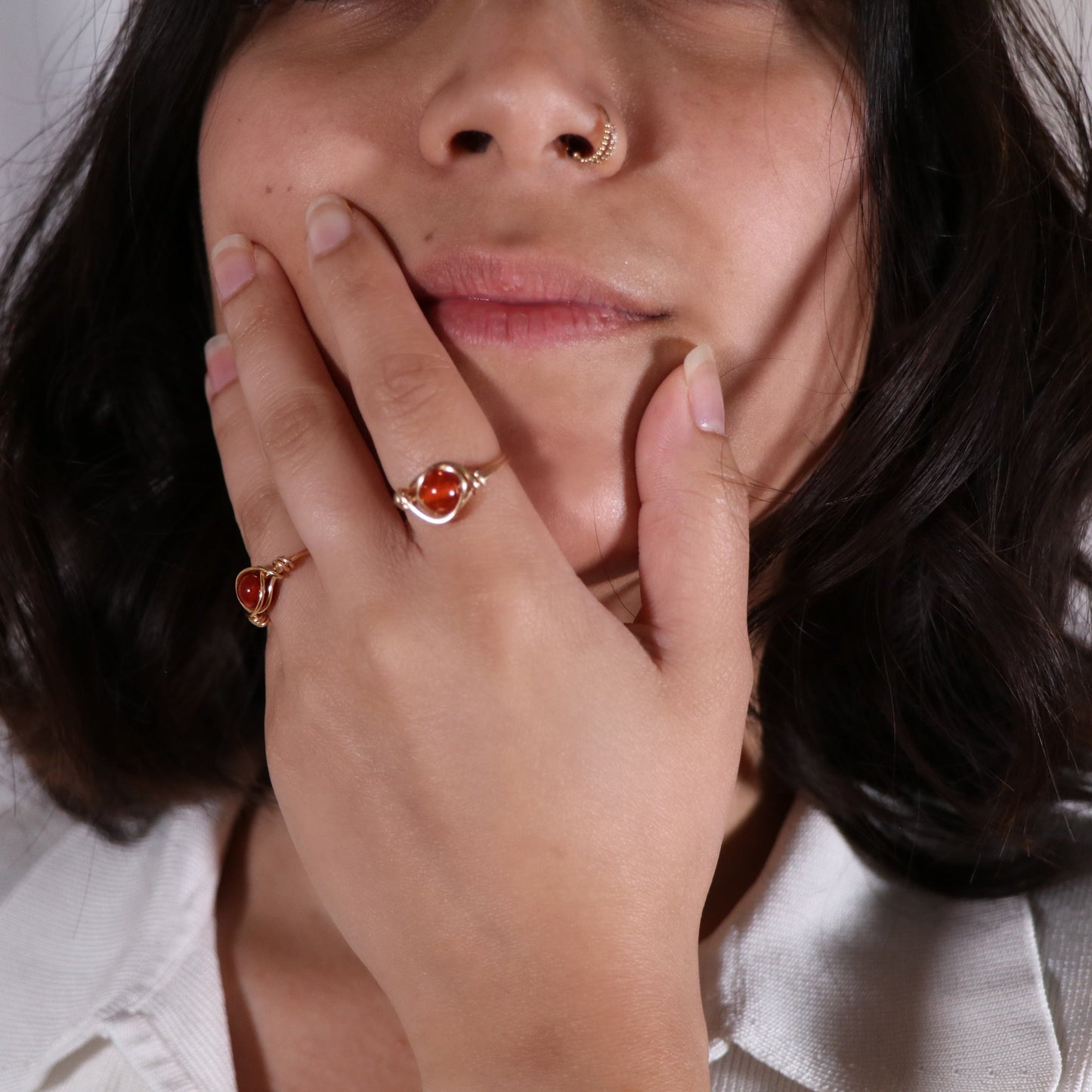 fire agate ring
