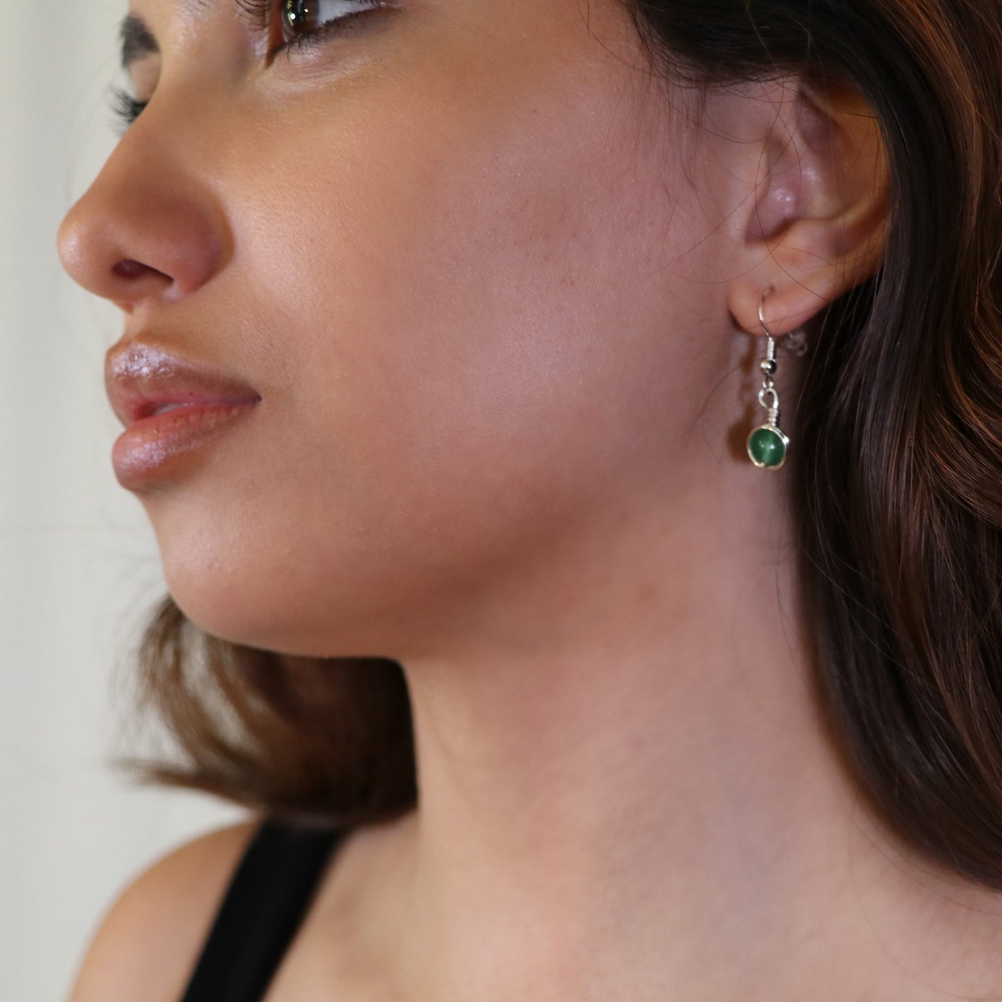 green aventurine earrings