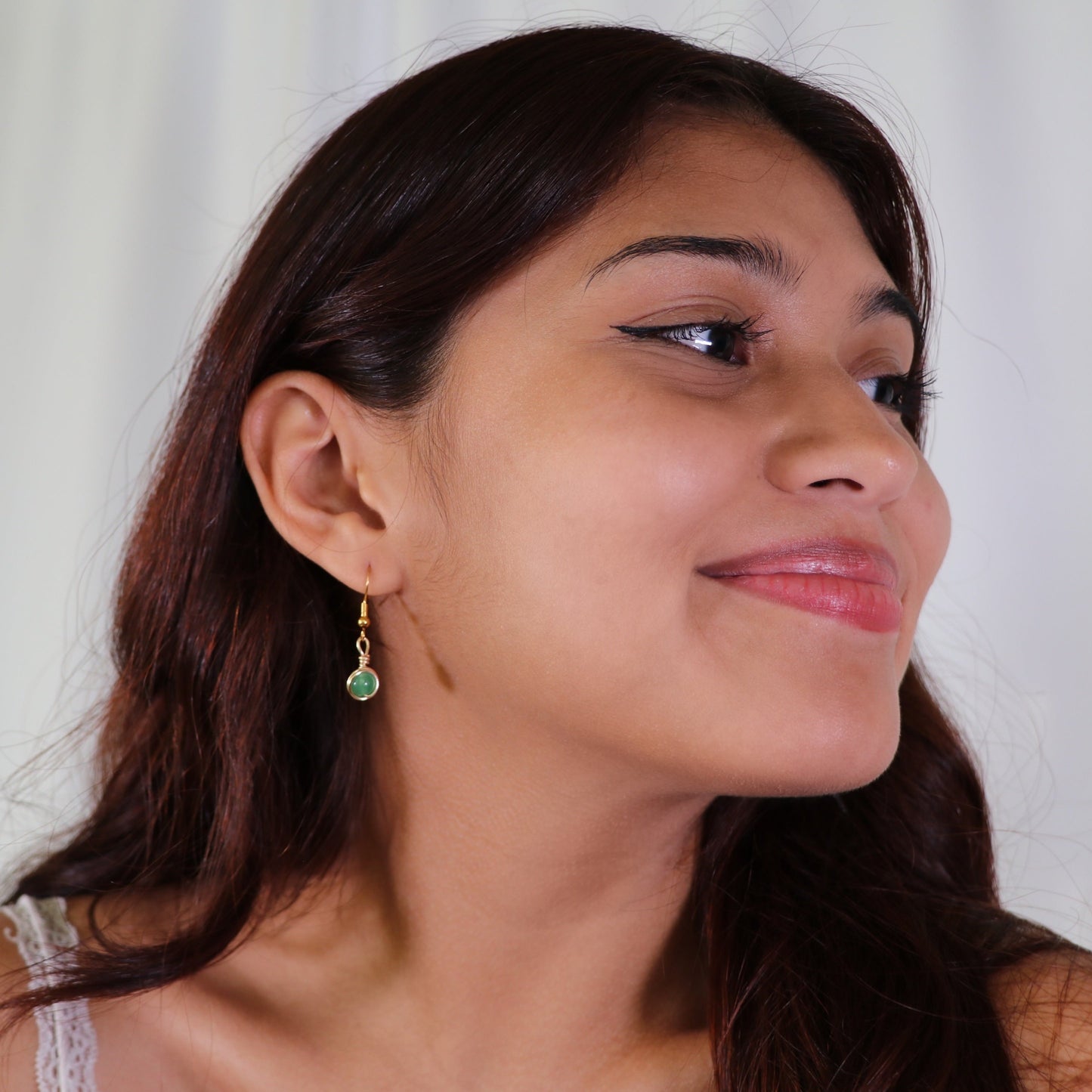 green aventurine earrings