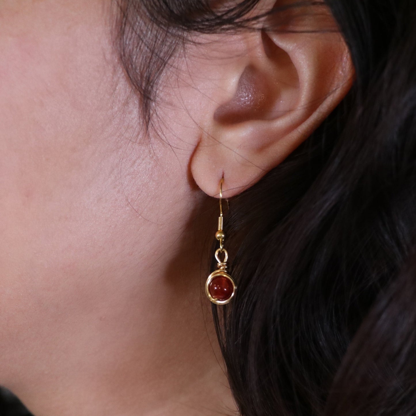 fire agate earrings