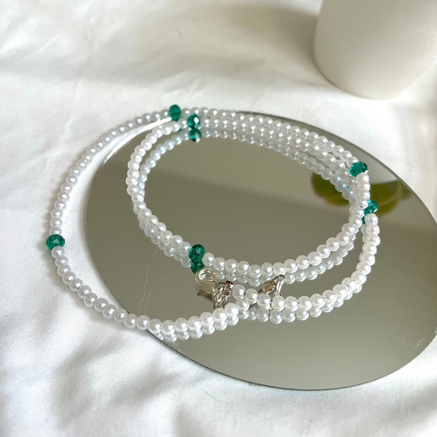 Pearl Necklace - Green Luster