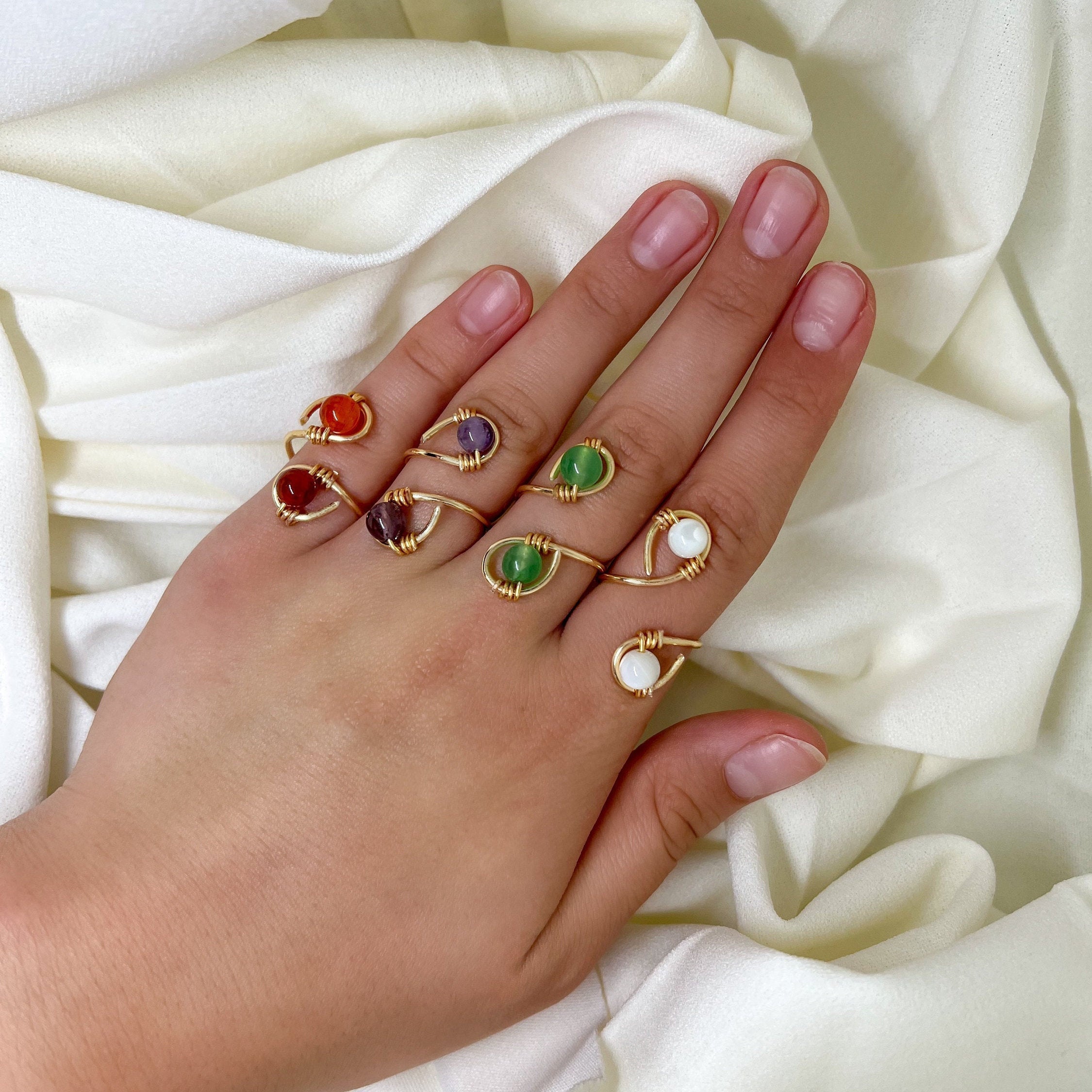 Raw Emerald Ring Gold Raw Crystal Ring Unique Engagement - Ringcrush