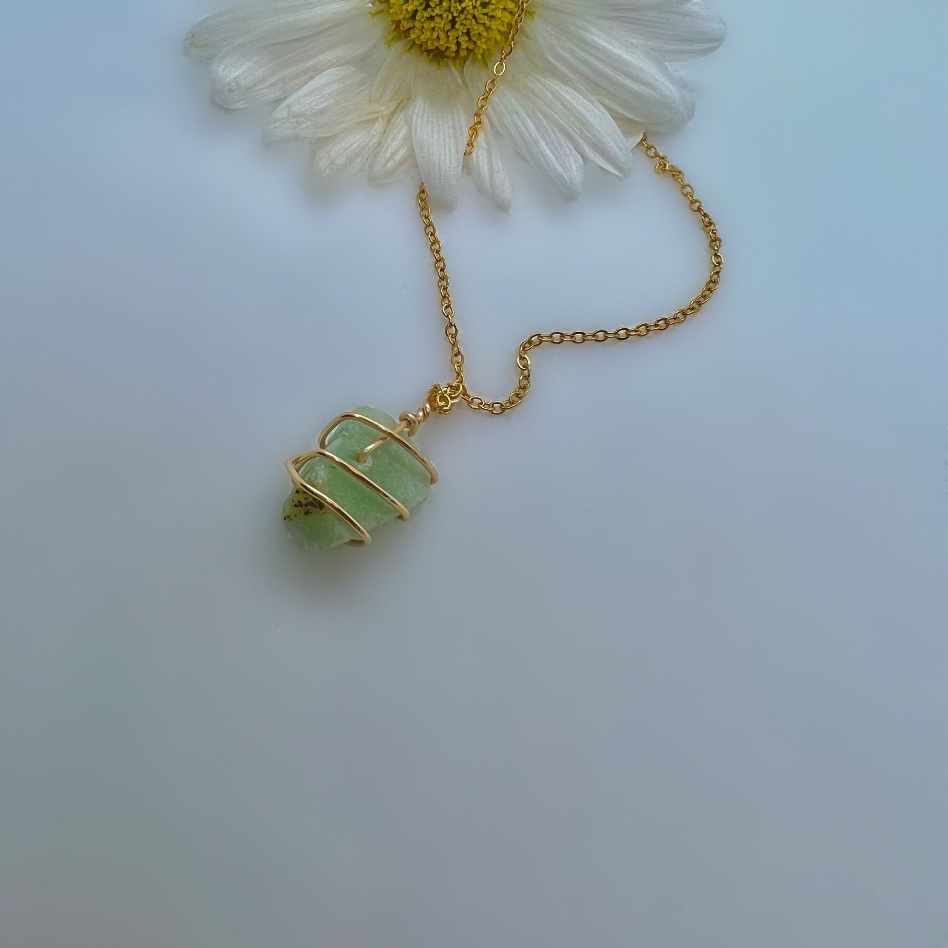 green aventurine necklace, dainty raw crystal necklace, healing crystal necklace, gifts for her