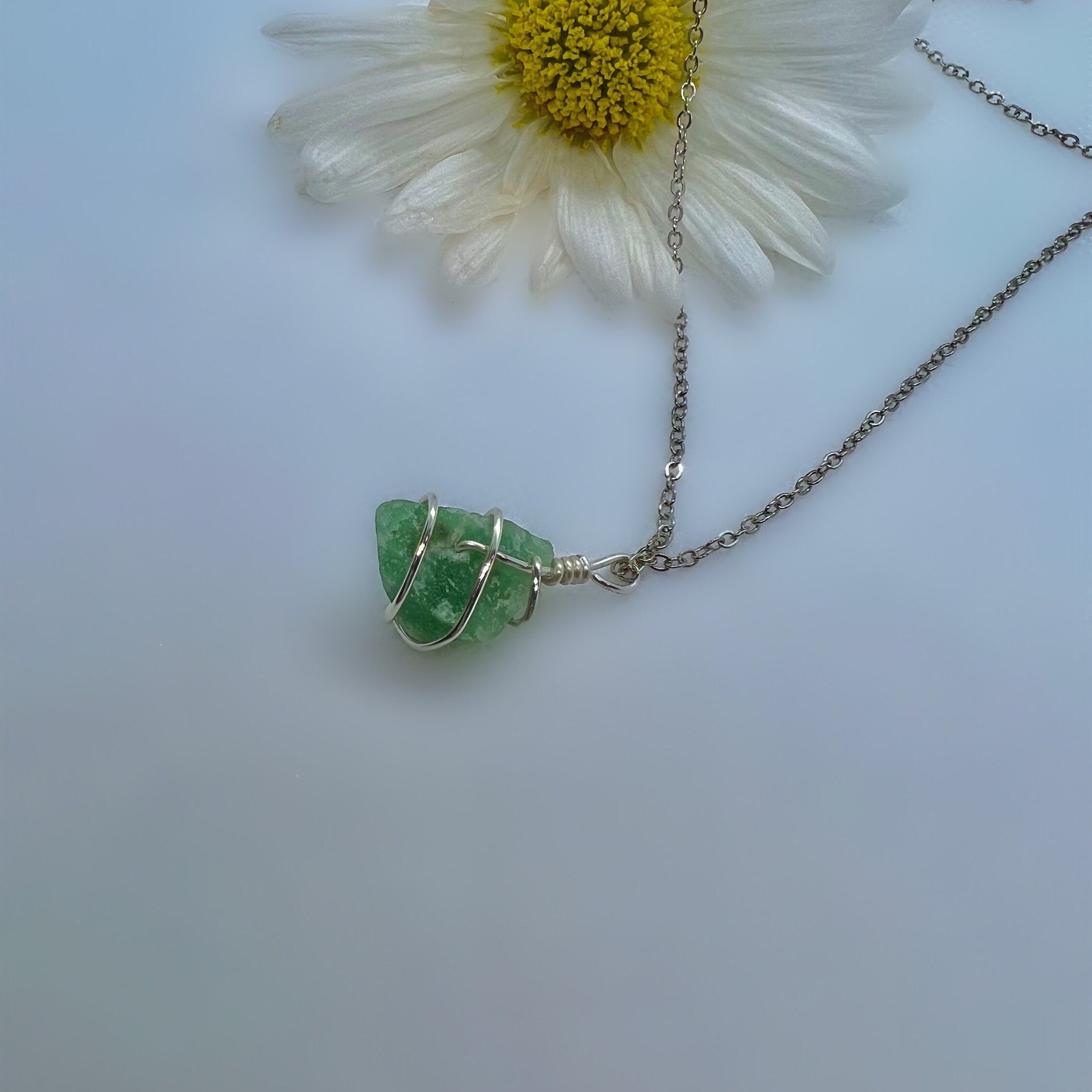 Raw on sale aventurine necklace