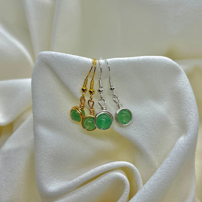 Green Aventurine Crystal Earrings