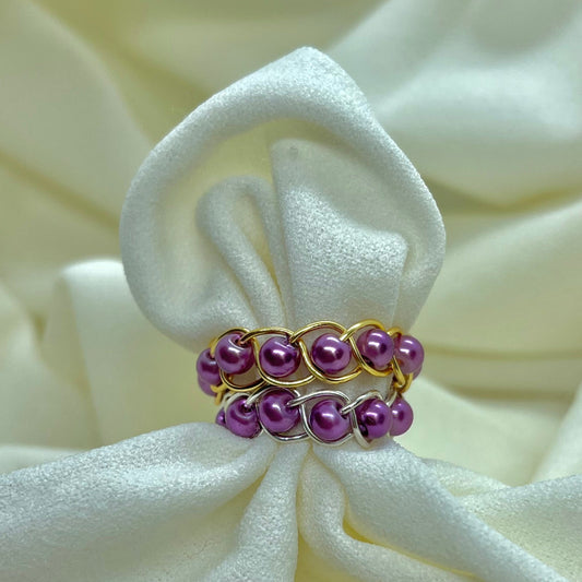 Purple Braided Ring