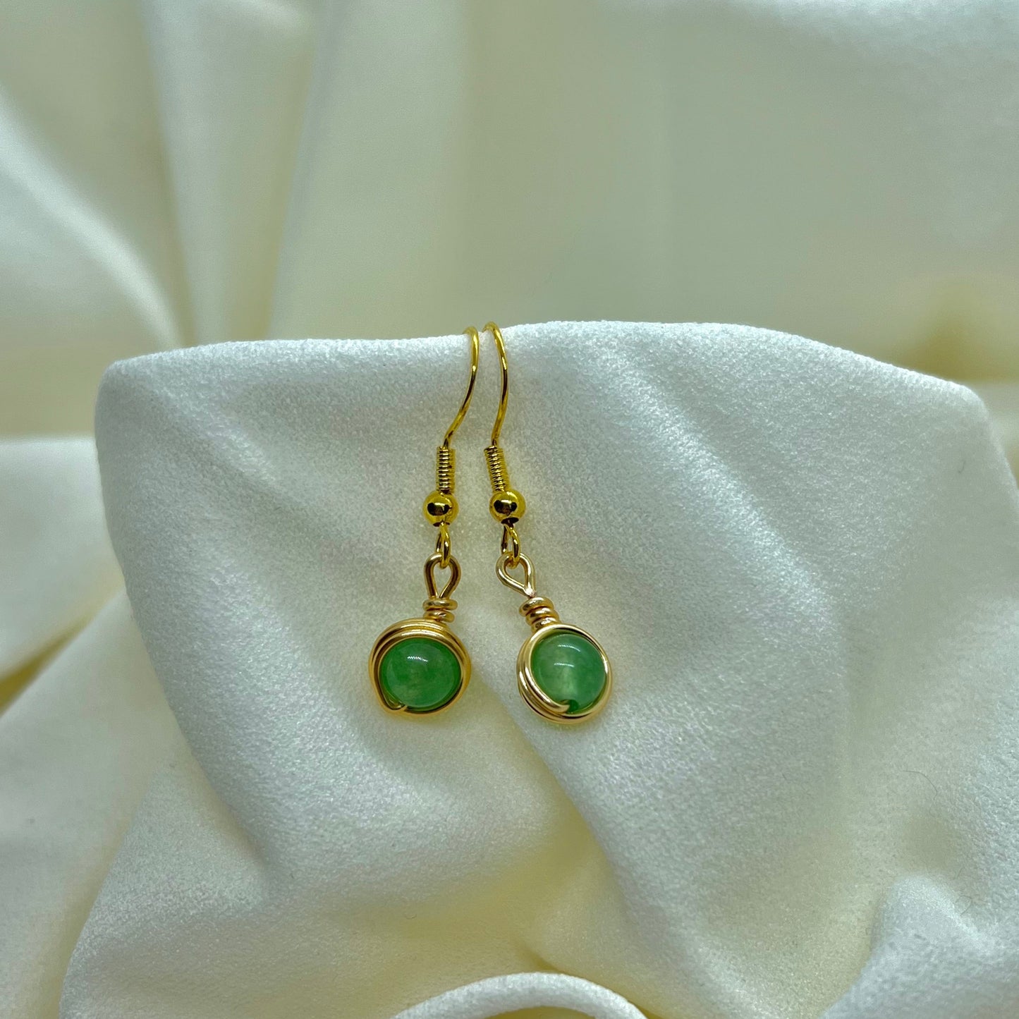 Green Aventurine Crystal Earrings